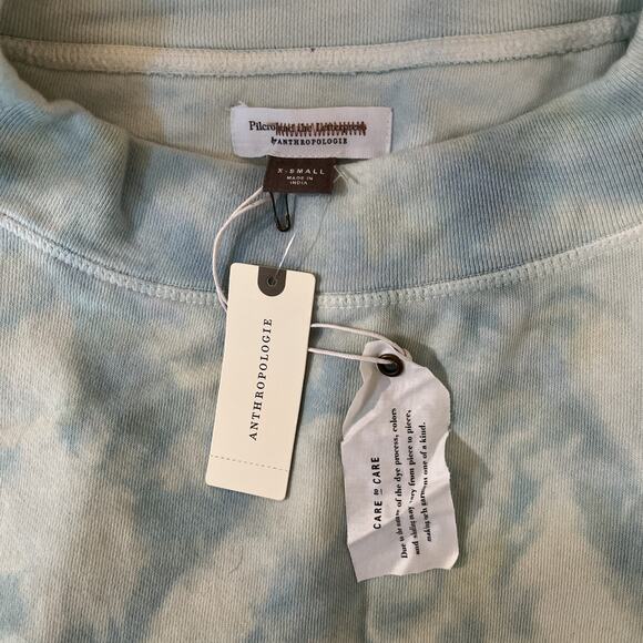 Pilcro And The Letterpress Anthropologie Elayna Sweatshirt Tie Dye Blue XS NWT - Picture 13 of 13